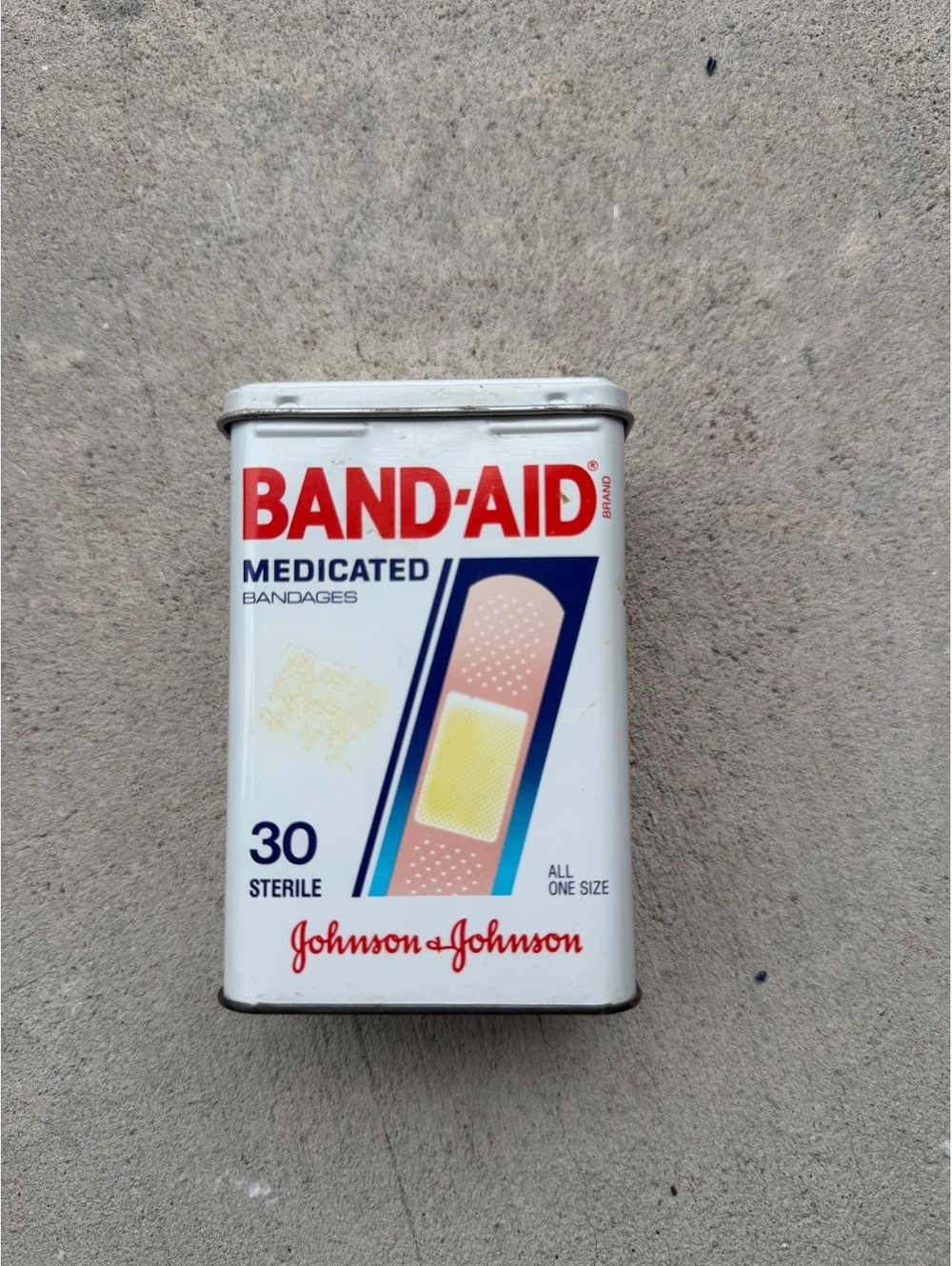 Vintage Band-Aid Medicated Adhesive Bandages Tin with 30 Sterile Bandages